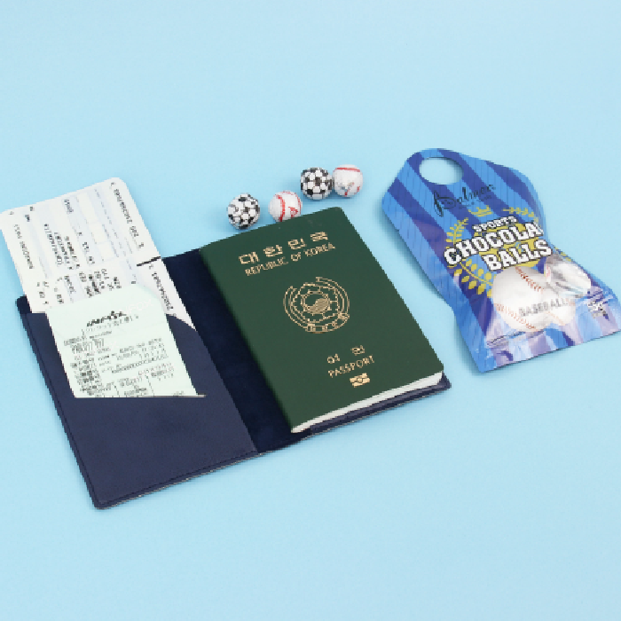 FENICE 點點造型護照夾(藍)