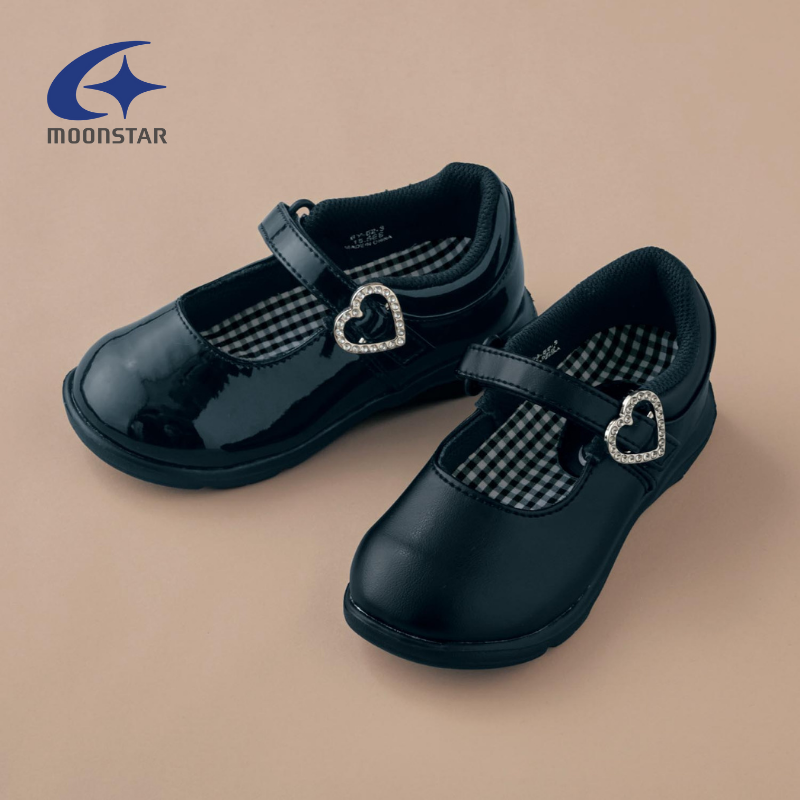 <預訂> moonstar 返學黑皮鞋 [ 14-21cm ]