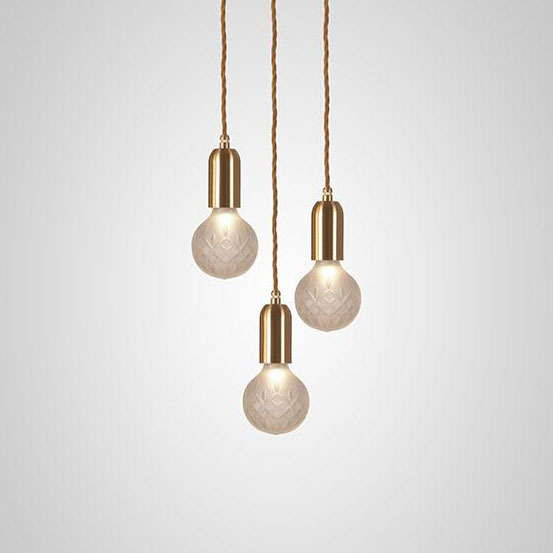 CRYSTAL BULB 三盞吊燈組