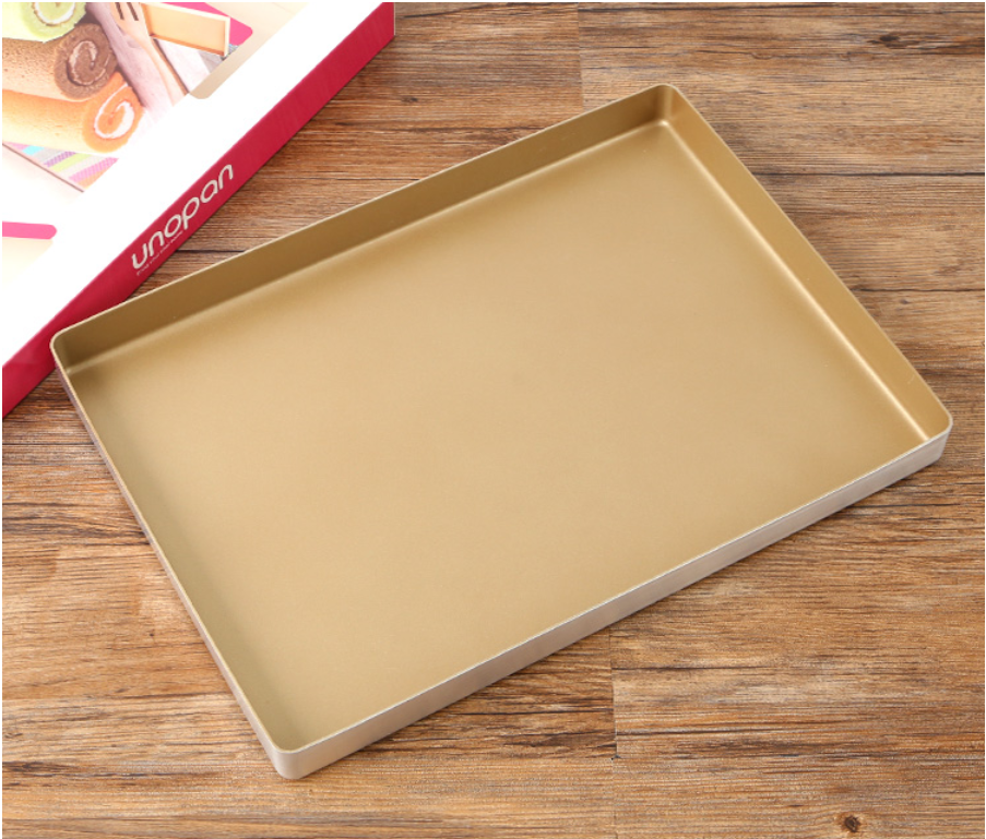 【UNOPAN Square pan UN10007(Golden non-stick Series 1000) 】Baking tray  kitchen oven 金色方型不沾烤盘 UN10007 [BS BAKERY SHOP]