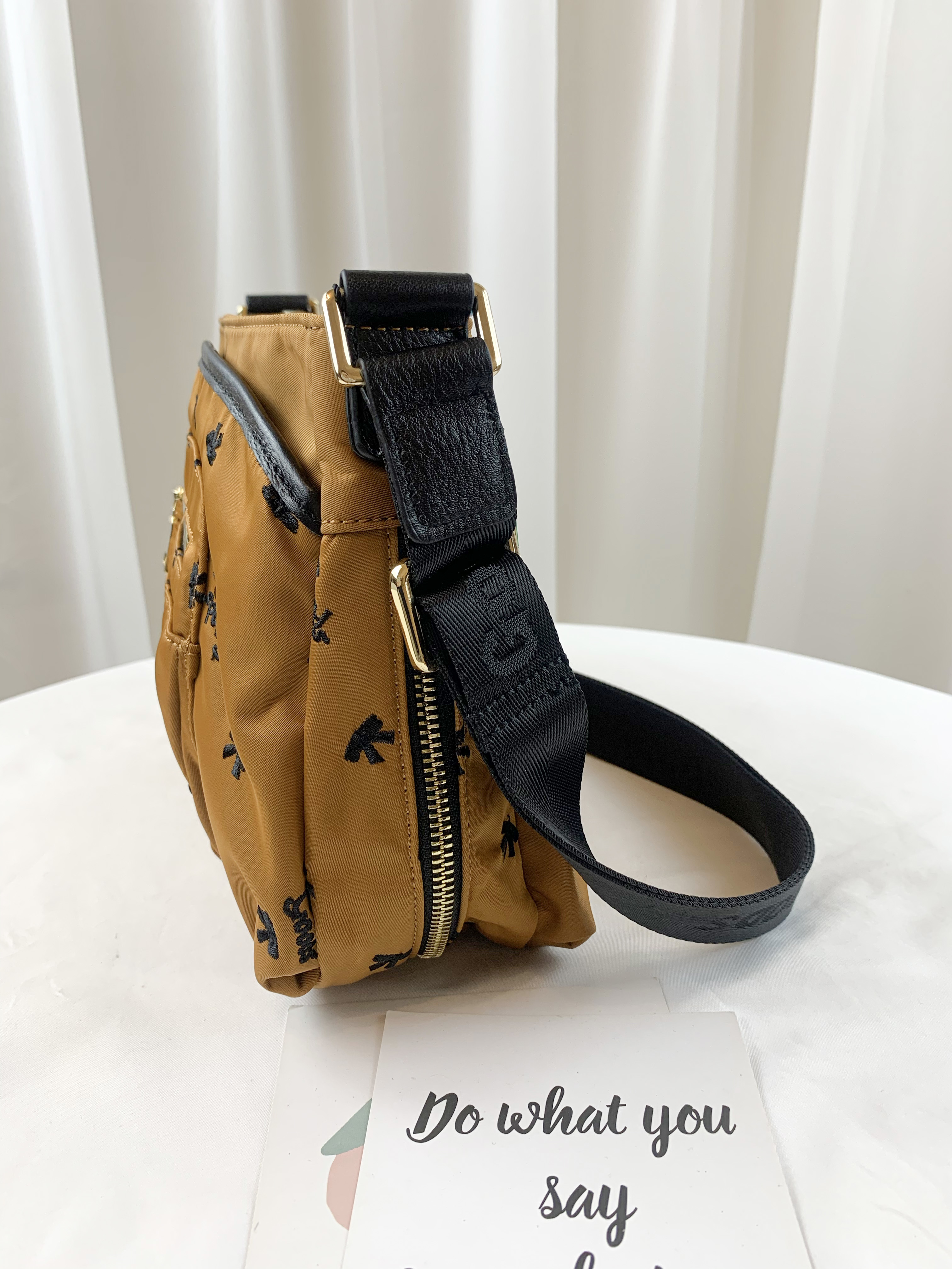 GOODS 復古蝴蝶結 尼龍防潑水側背包  #2237