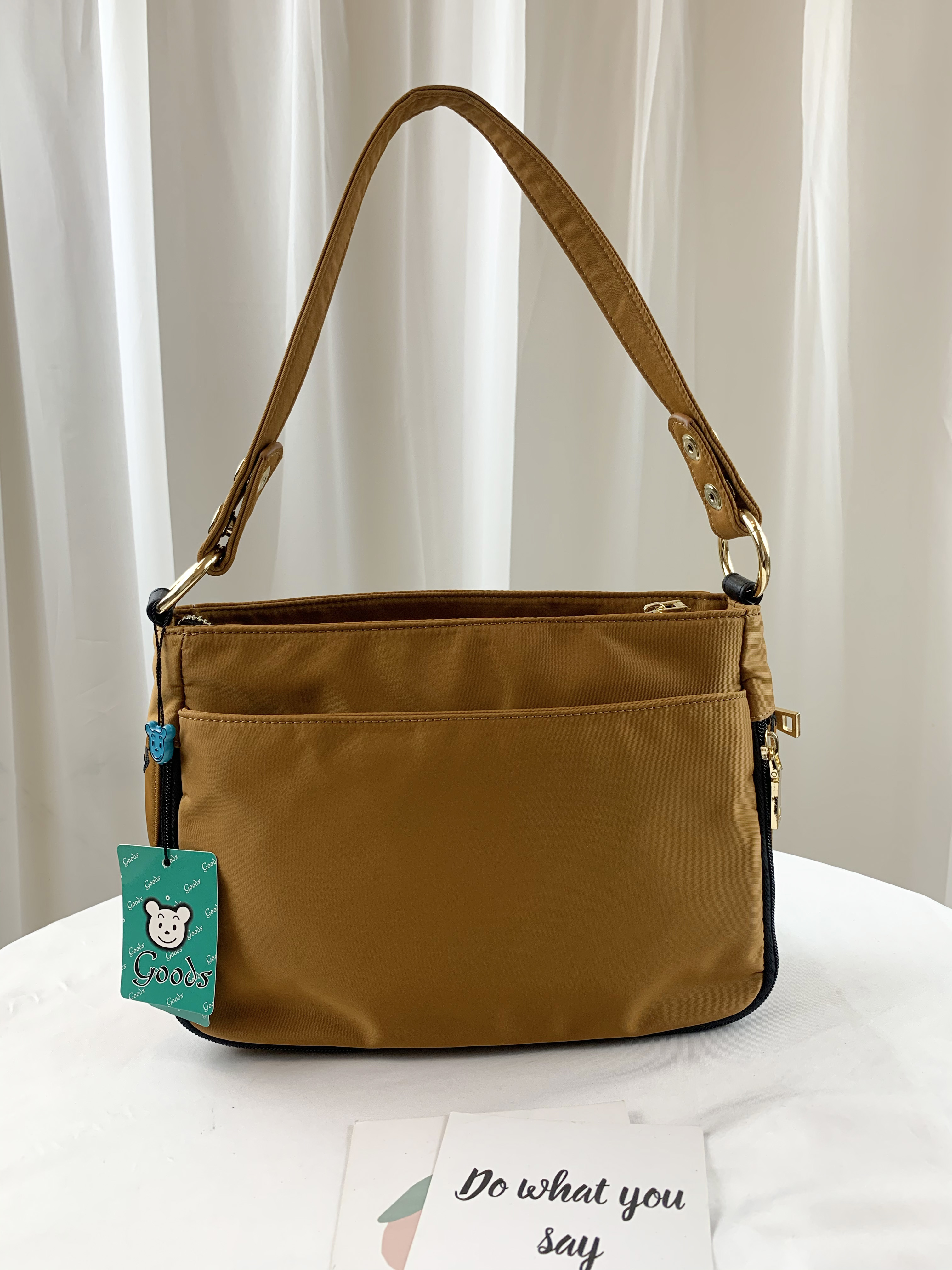 GOODS 復古蝴蝶結 尼龍防潑水側背包  #2500