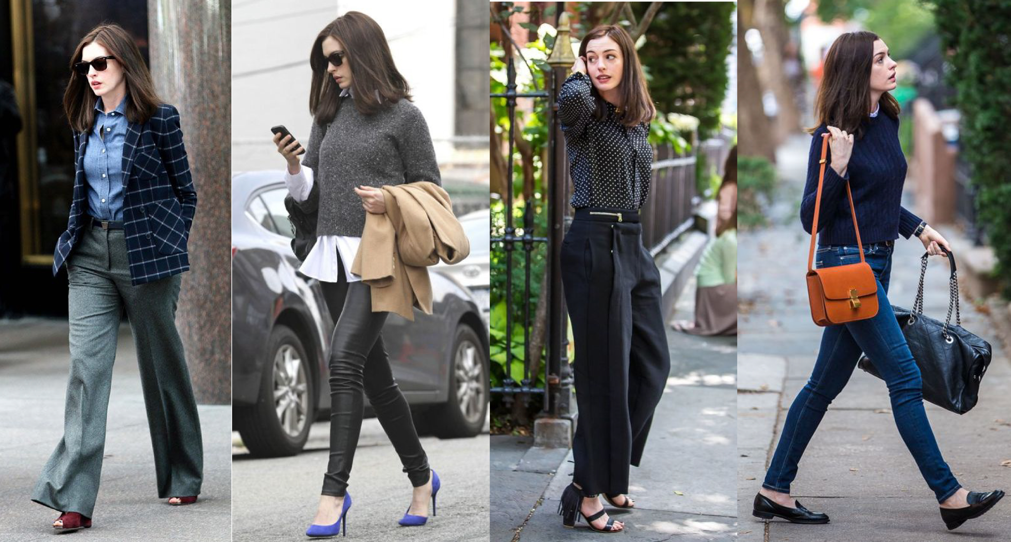 安海瑟薇，高年級實習生，穿著prada的惡魔，面試穿搭