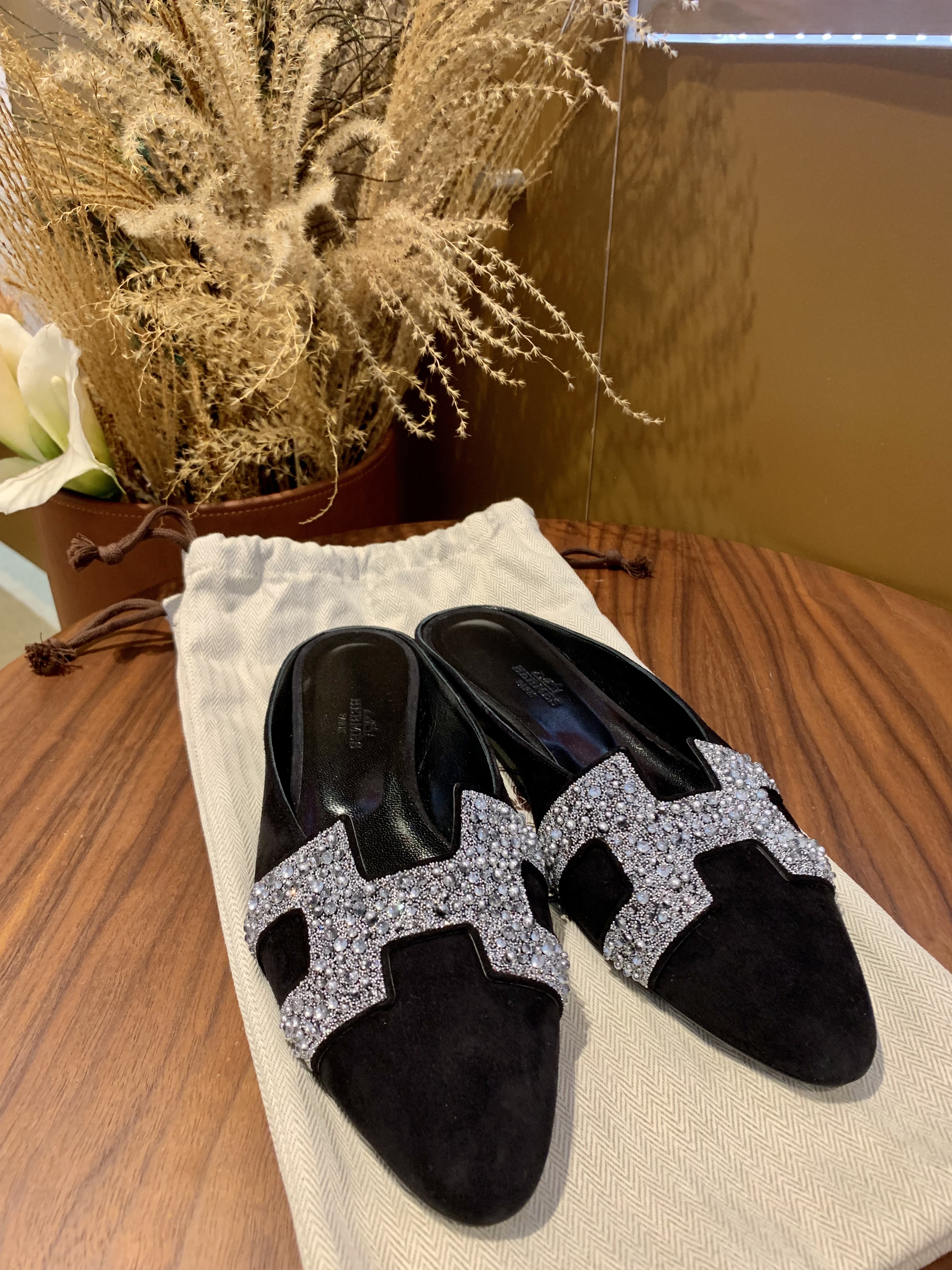 Oran sandal suede with blink 89 noir