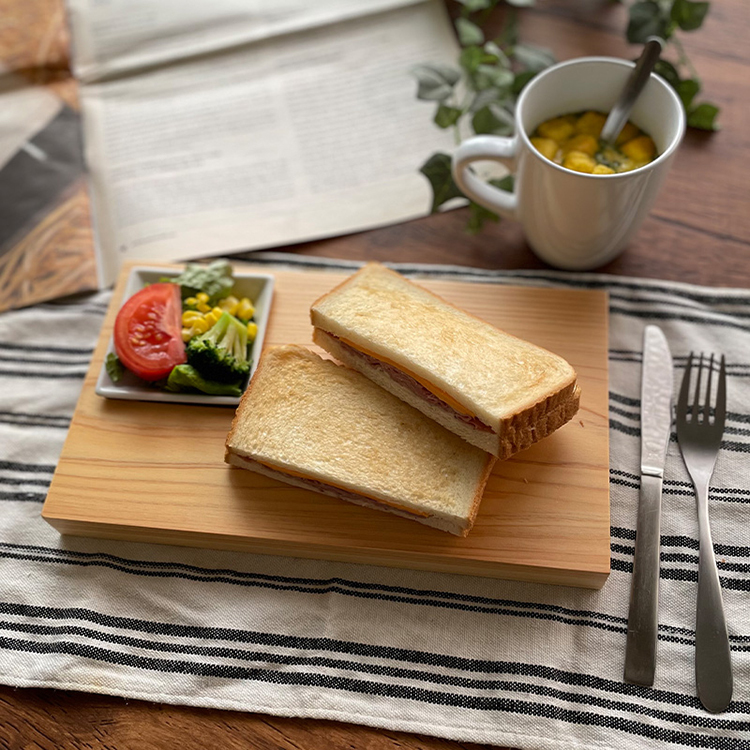 四萬十檜木 料理托盤 方碟｜土佐龍