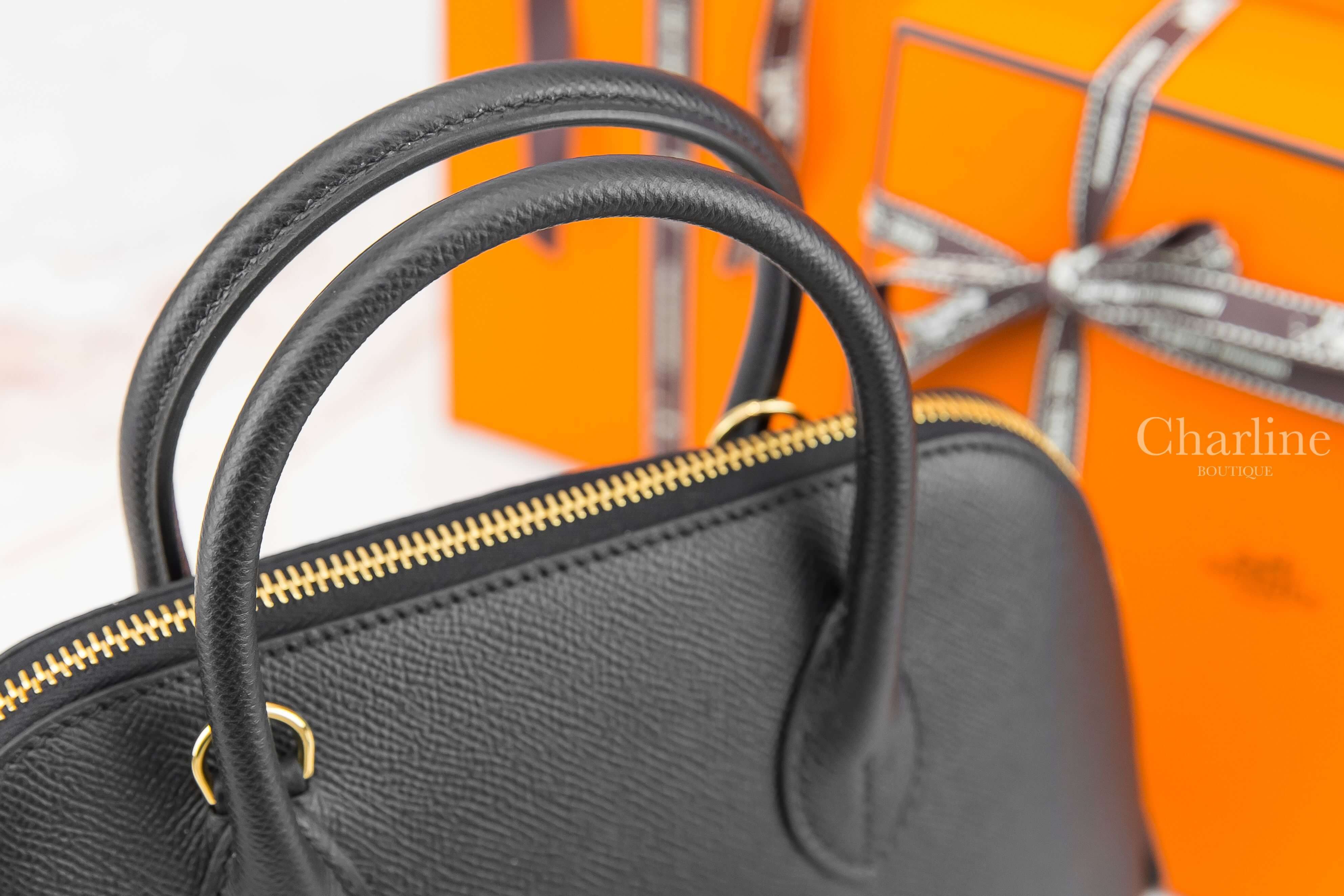 Hermès Bolide 1923 25cm 89 Noir Veau Epsom 黑色金釦手提肩背包