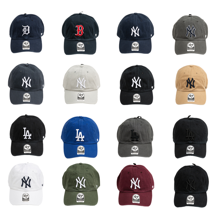 47 BRAND CLEAN UP棒球帽 復古水洗感老帽洋基紅襪道奇刺繡 - C204034