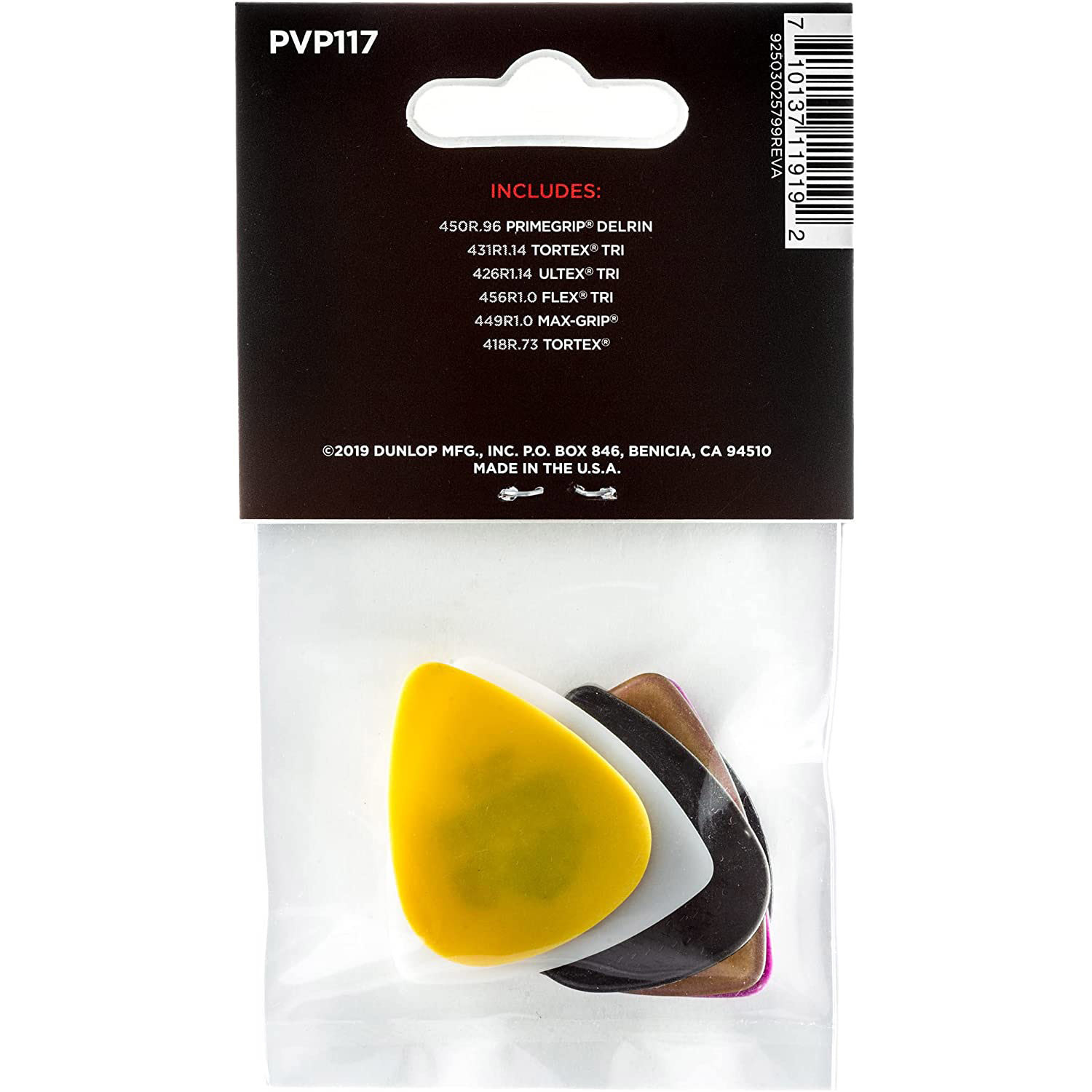 Dunlop PVP117 電貝士混合彈片 6片裝 PICK