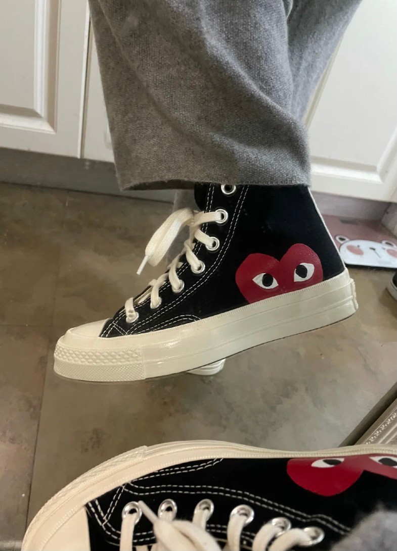 <快速出貨> Converse x CDG Play 川久保玲  高筒 黑