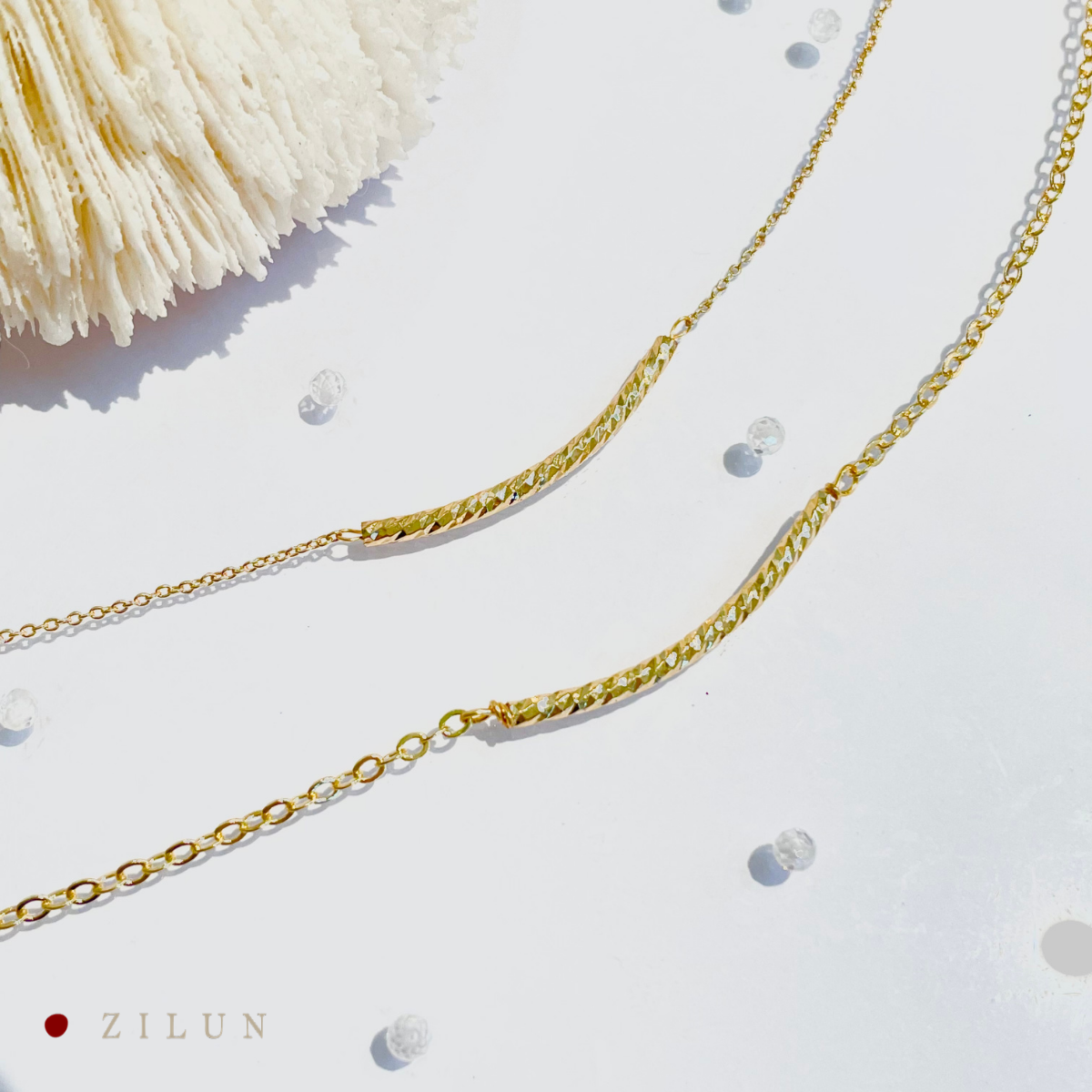 │簡約│粼粼波光 • 手鍊 • 美國14K注金 • 14kgf