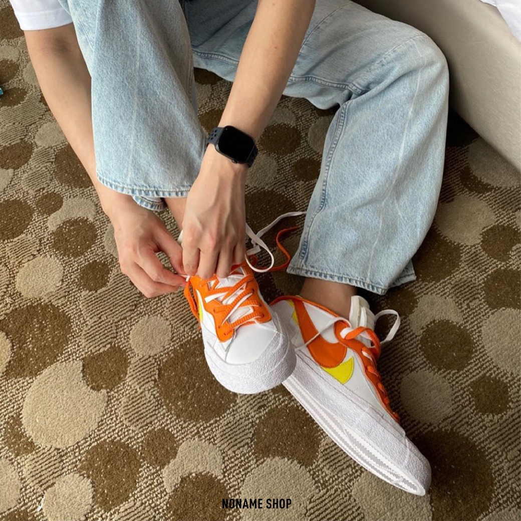 SACAI x NIKE Blazer Low "Magma Orange" 解構 休閒鞋 白橘