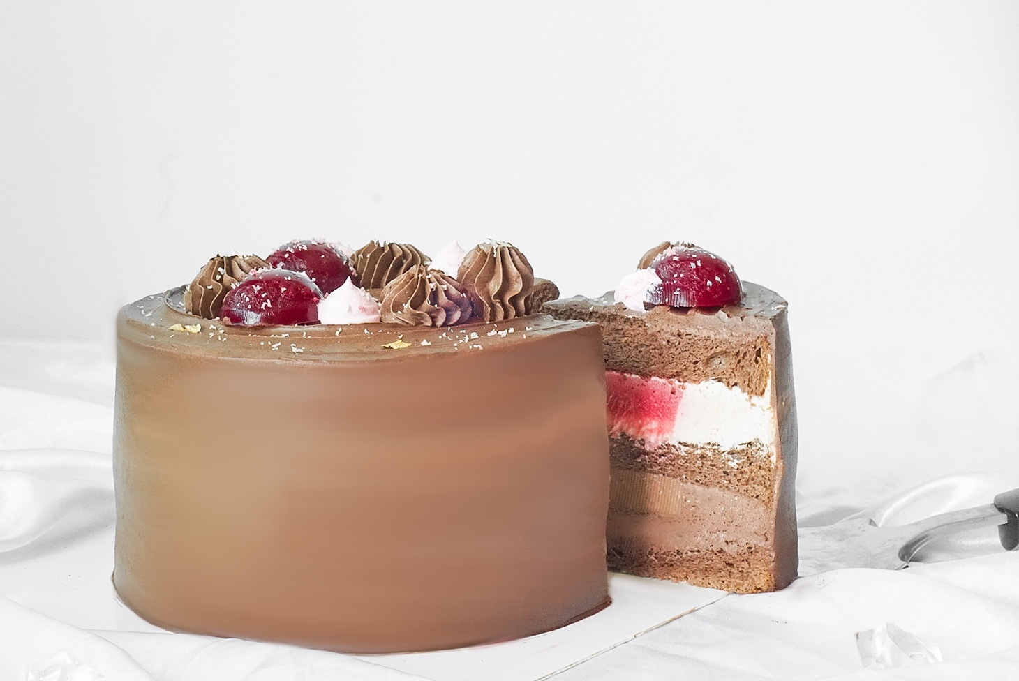 朱古力紅桑子奶油蛋糕