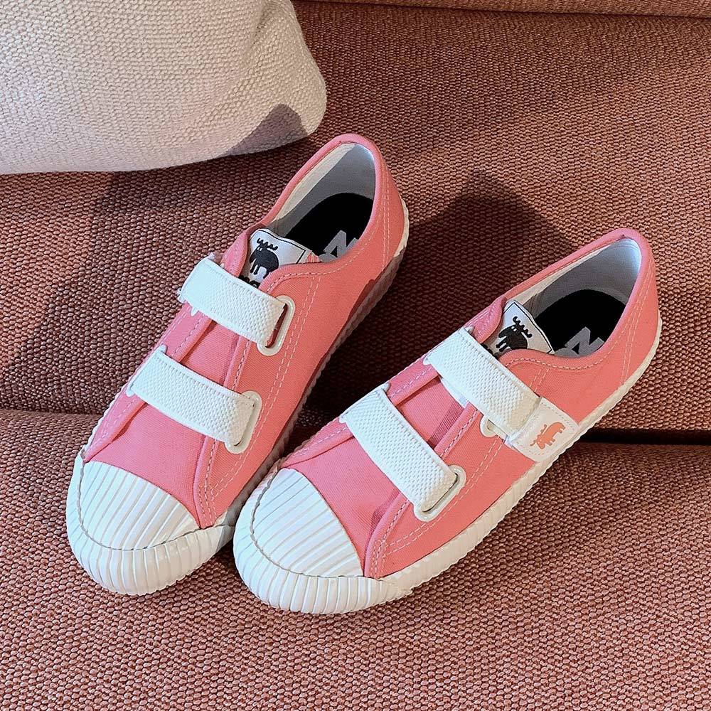 moz瑞典 駝鹿魔鬼氈帆布餅乾童鞋(糖果粉)