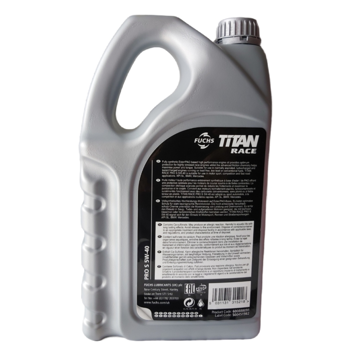 Fuchs Titan Race Pro S 5W40 全合成酯類機油 5升裝