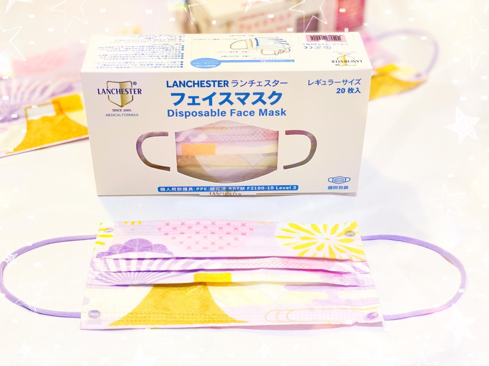 【日本花火節】Lanchester 成人三層防護口罩 煙花花款二十片 獨立包裝