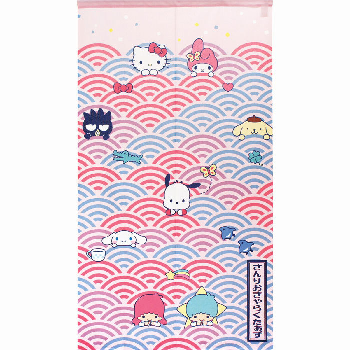 Sanrio 卡通人物大集合門簾 85 x 150 cm 日本流行圖案 #CM21D-92191