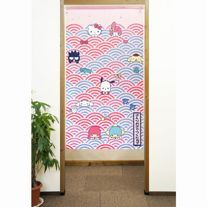 Sanrio 卡通人物大集合門簾 85 x 150 cm 日本流行圖案 #CM21D-92191
