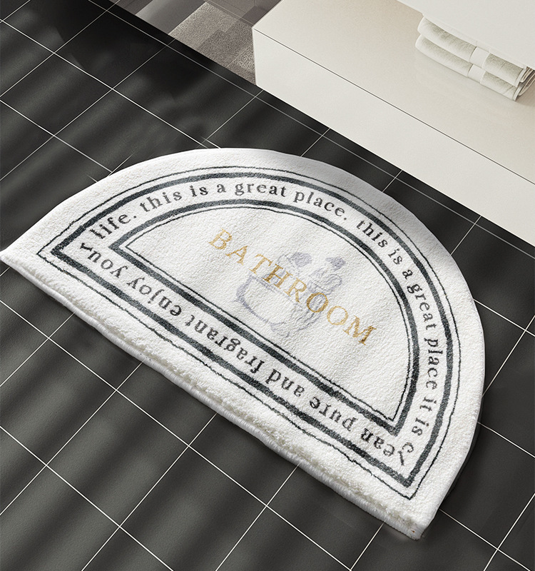 bathroom moon shape mat