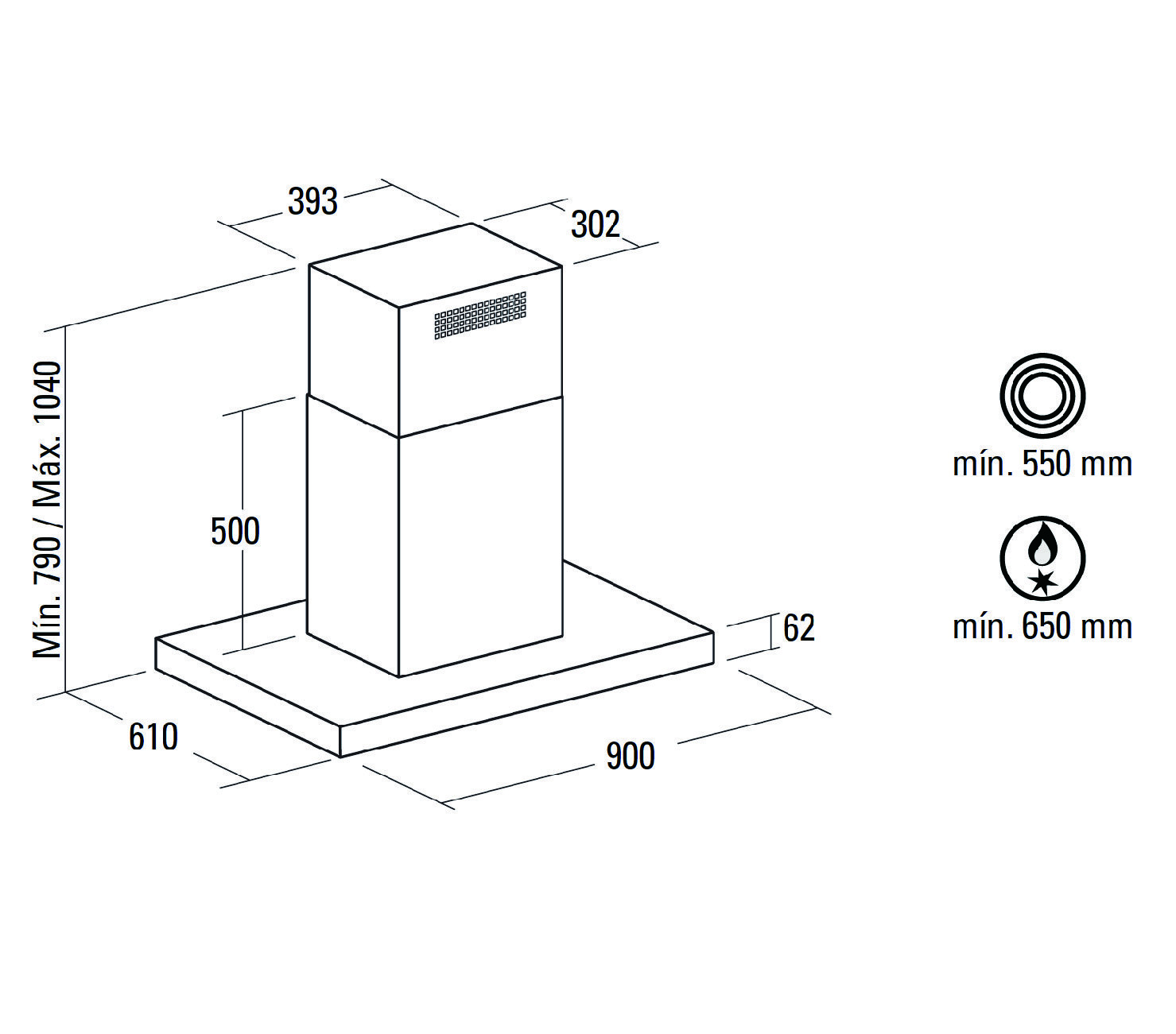 NODOR Isla Mirage Premium 900 懸掛式抽油煙機