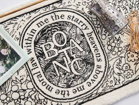 北歐輕奢臥室床邊毯