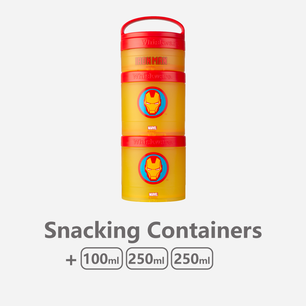 Whiskware™｜Snacking Containers × Marvel｜三層零食盒｜鋼鐵人