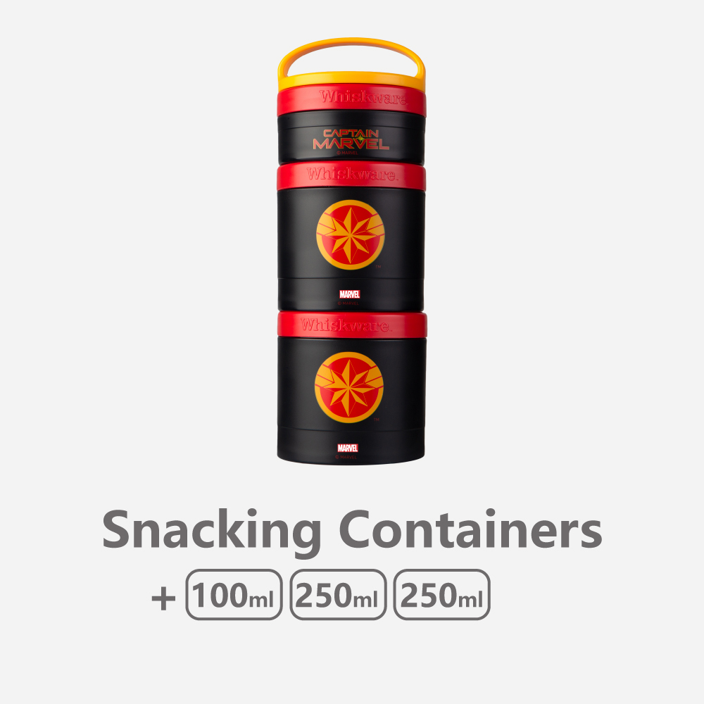 Whiskware™｜Snacking Containers × Marvel｜三層零食盒｜驚奇隊長