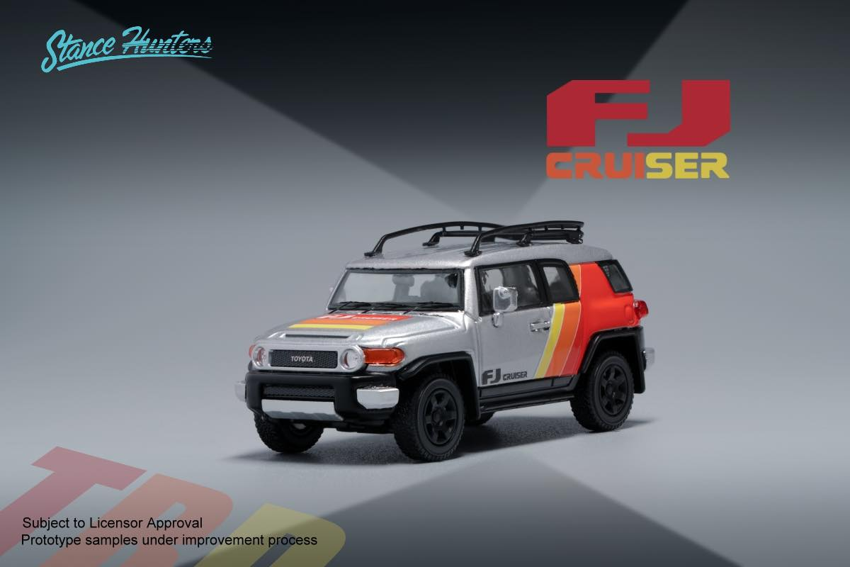 1/64 Stance Hunters FJ Cruiser XJ10 銀色 金屬 越野車 模型 (SHTFJS)