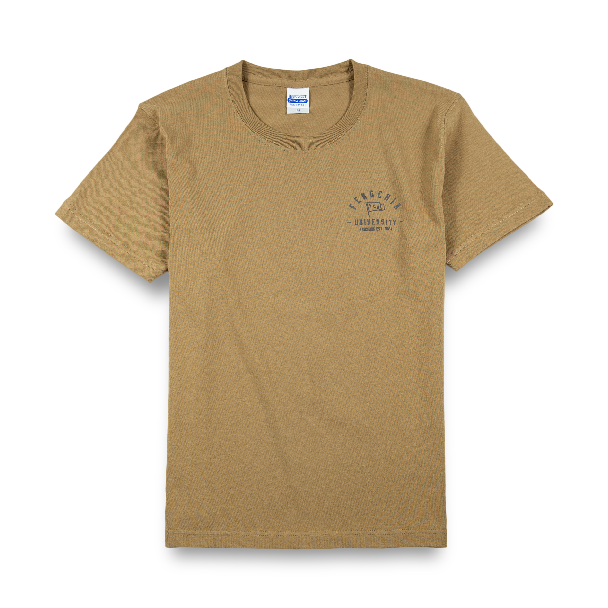 United Athle® 逢甲大學復古標誌短T (卡其色)