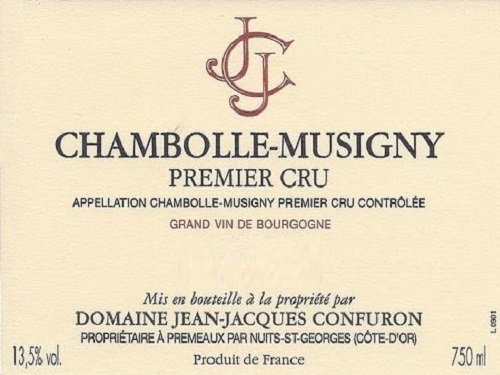 Jean Jacques Confuron Chambolle Musigny 1er Cru 2023