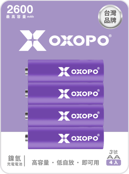 OXOPO 【XN系列】AA三號高容量鎳氫電池 4入(XN-AA-4)