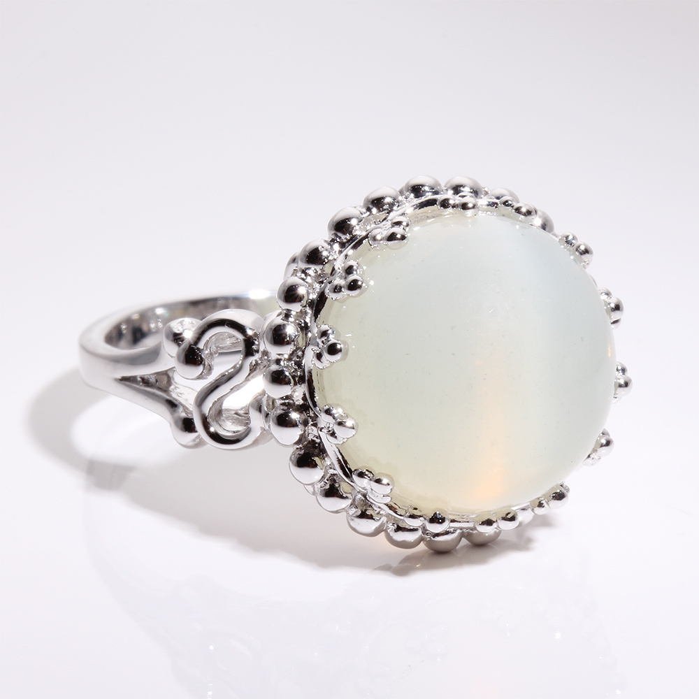 【雅紅珠寶】天然貓眼月光石戒指-貓眼效應-925銀飾-寵愛一生-R0251