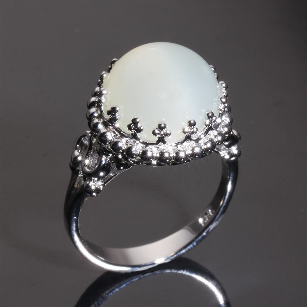 【雅紅珠寶】天然貓眼月光石戒指-貓眼效應-925銀飾-寵愛一生-R0251