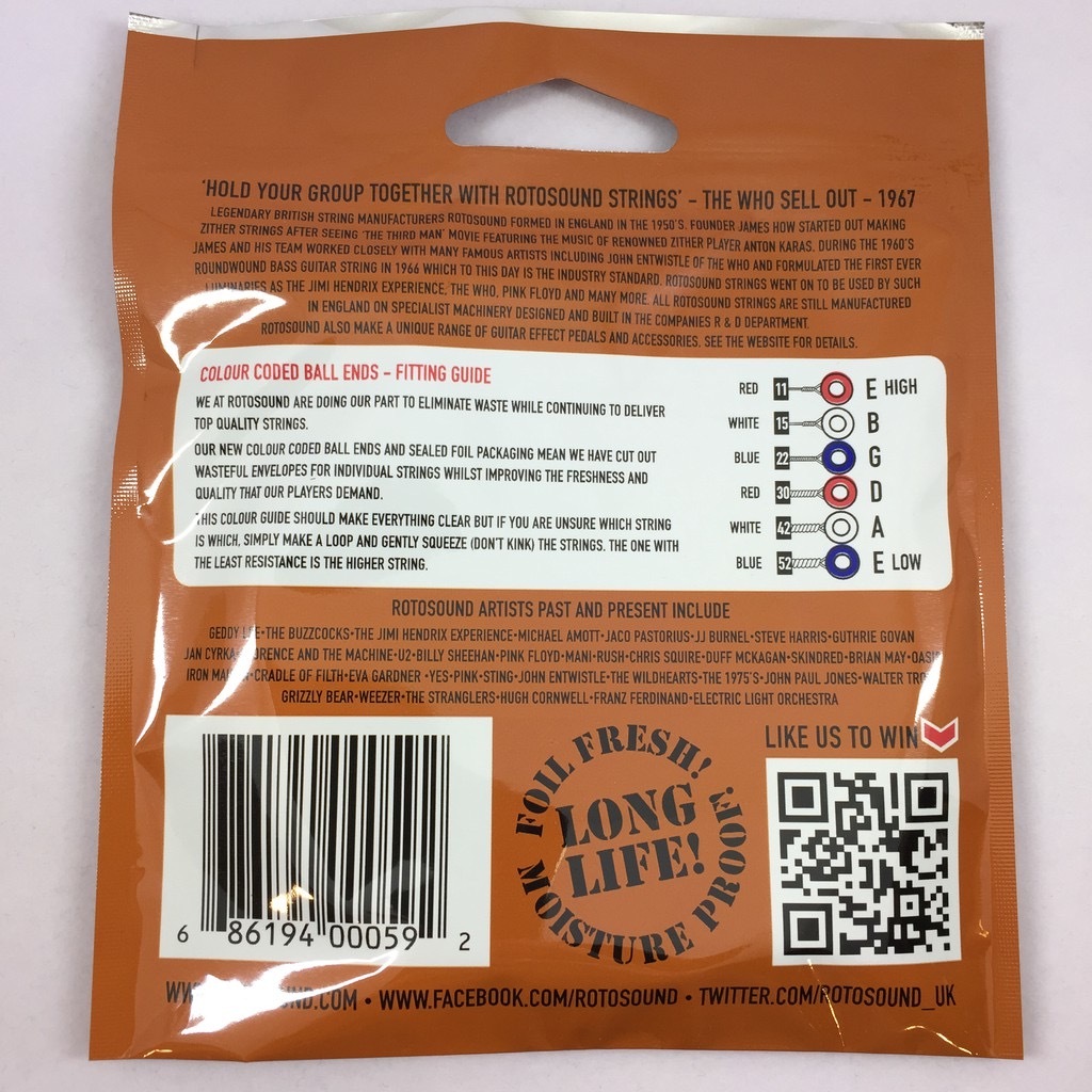 RotoSound Jumbo King JK11 11-52 英國製磷青銅木吉他弦