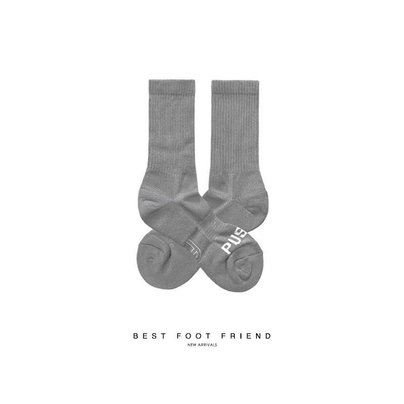 標語髒話素色長襪_深灰色_BF200011