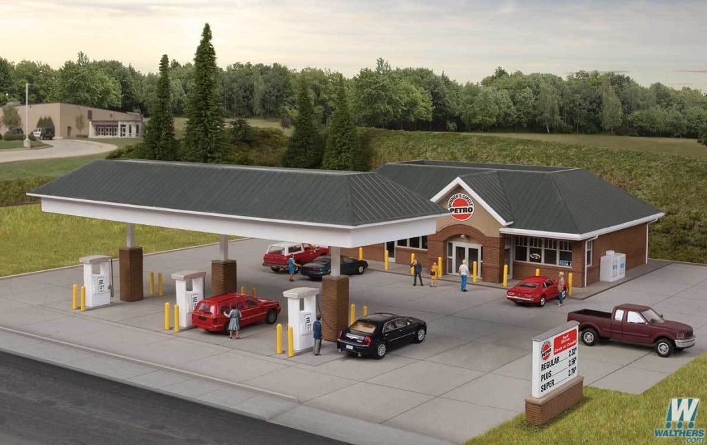 Walthers 933-3537 HO scale, Modern Gas Station