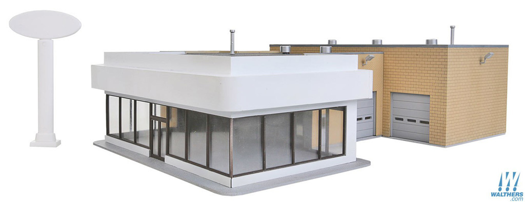 Walthers 933-3483 HO scale, Ford Dealership