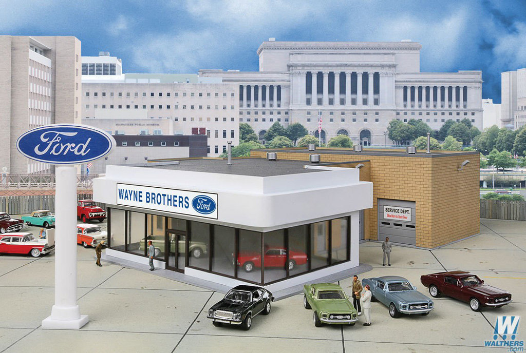 Walthers 933-3483 HO scale, Ford Dealership