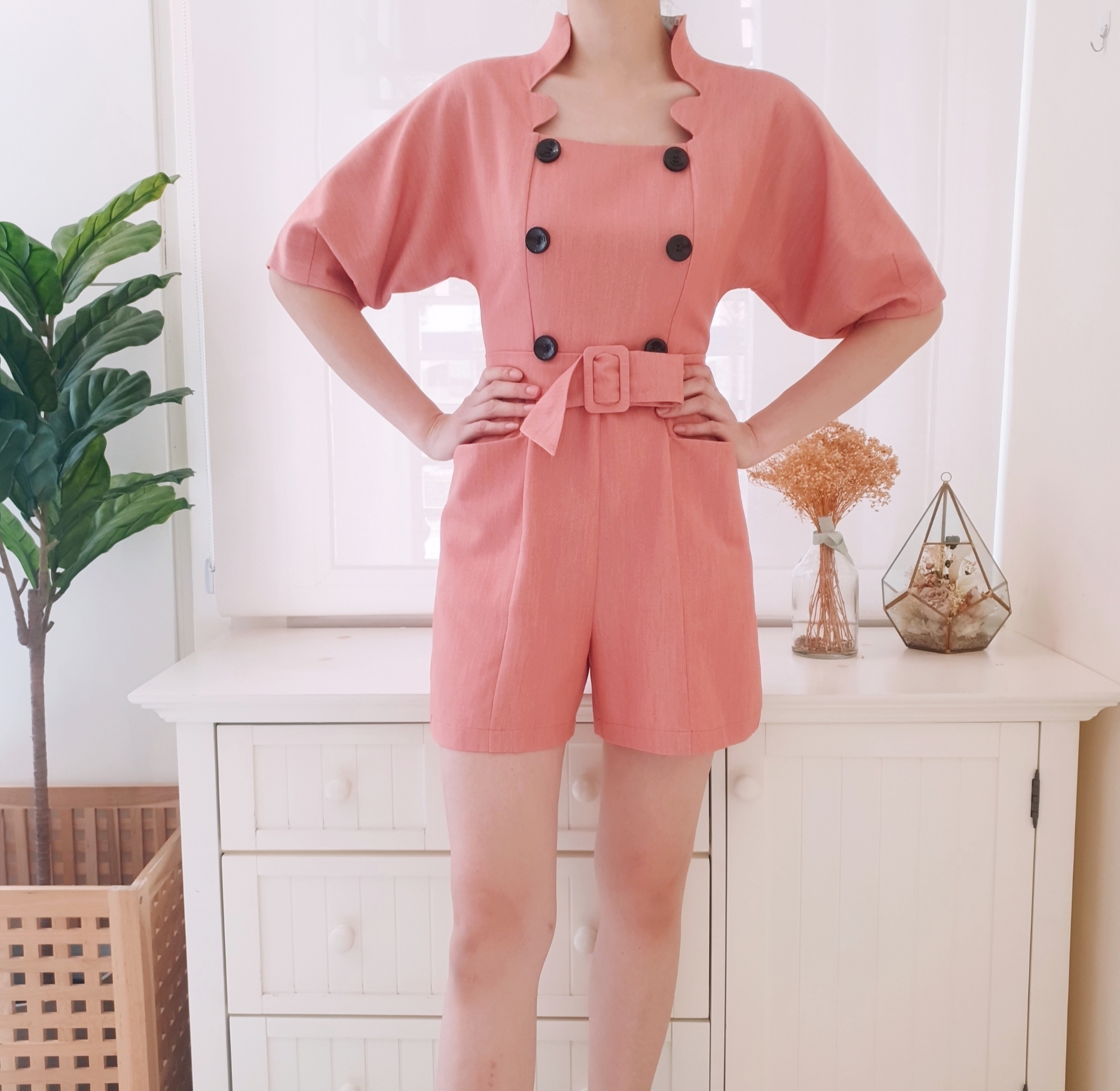 BATWING SLEEVE ROMPER