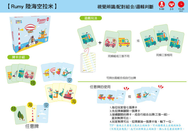 陸海空拉米 Rumy 繁體中文版 5歲以上