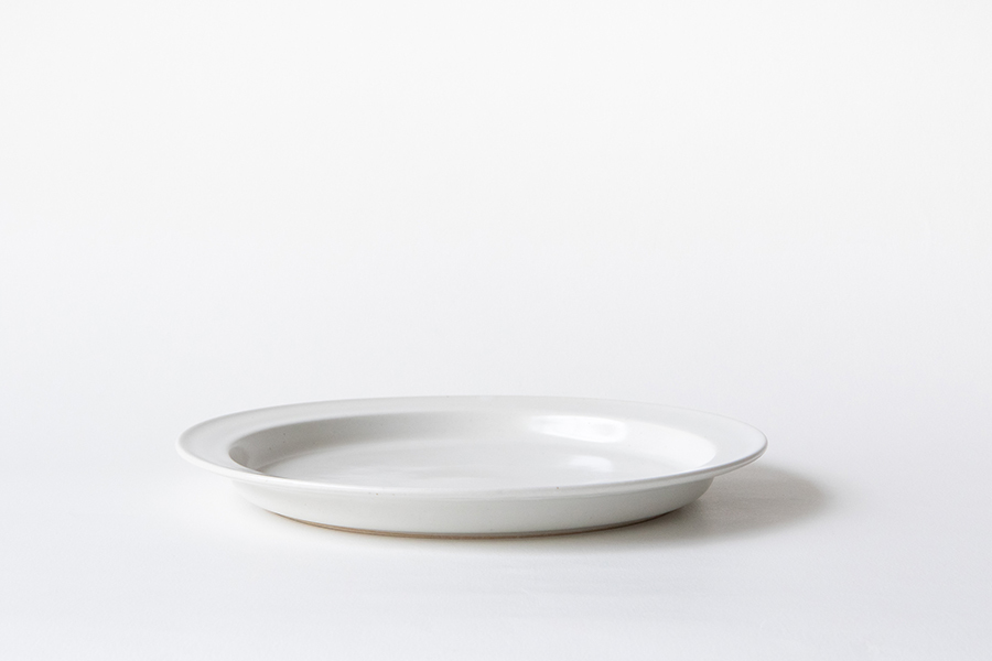 CHIPS-ANCIENT POTTERY 盤L 白