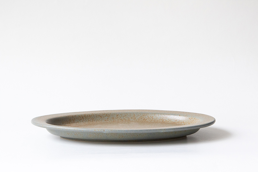 CHIPS-ANCIENT POTTERY 橢圓盤 灰