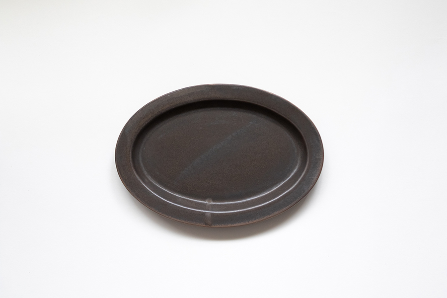 CHIPS-ANCIENT POTTERY 橢圓盤 黃銅