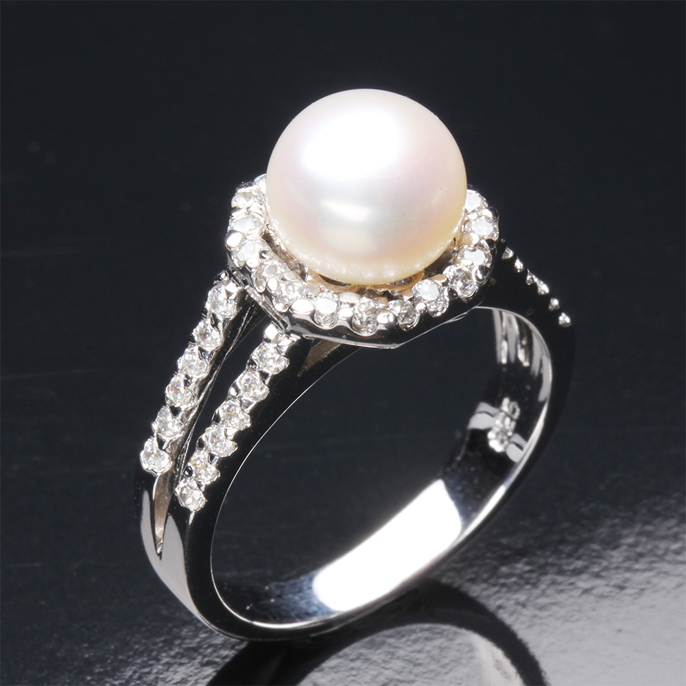 【雅紅珠寶】天然珍珠戒指-925銀飾-珍愛-R0253