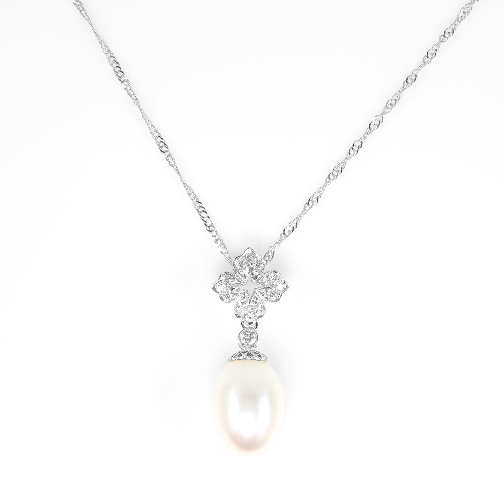 【雅紅珠寶】天然珍珠項鍊-925銀飾-秀外慧中-N0231