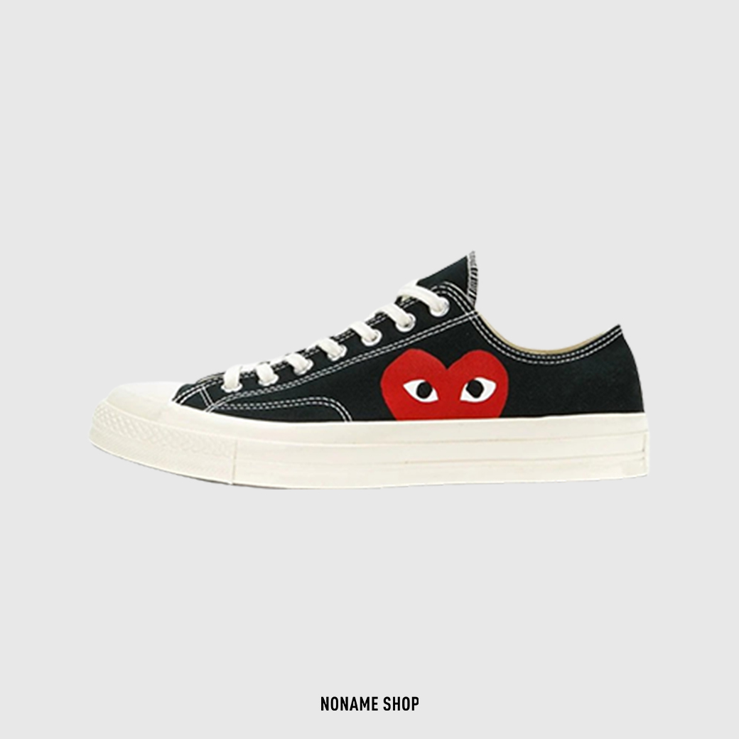 CONVERSE 1970s x CDG Play 川久保玲 聯名 愛心 低筒 帆布鞋  黑