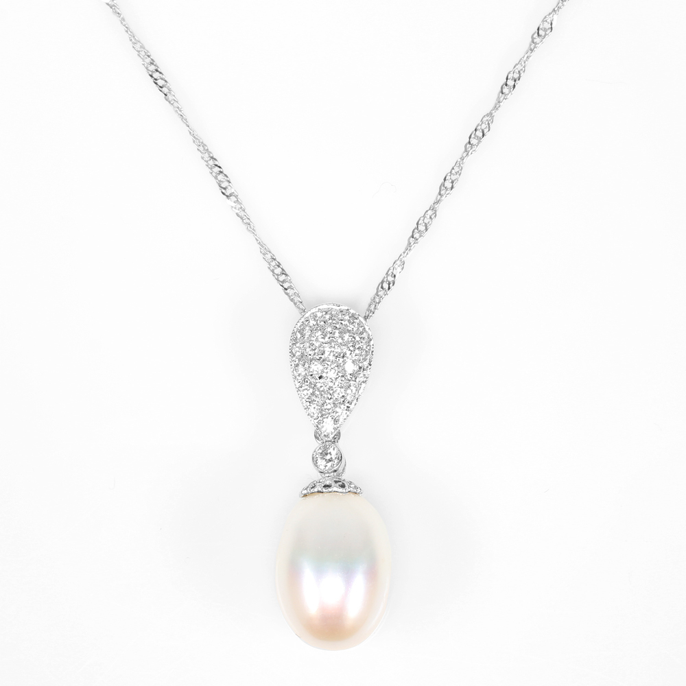 【雅紅珠寶】天然珍珠項鍊-925銀飾-花信年華-N0229