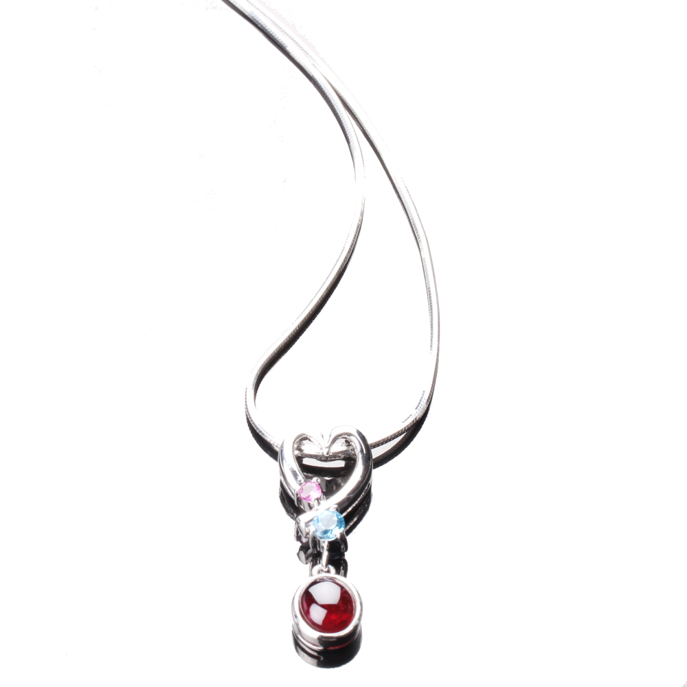 【雅紅珠寶】天然碧璽項鍊-925銀飾-甜蜜璀璨-N0167