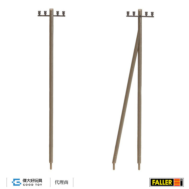 Faller 130955 (HO) 電線桿x20 (附纜線)