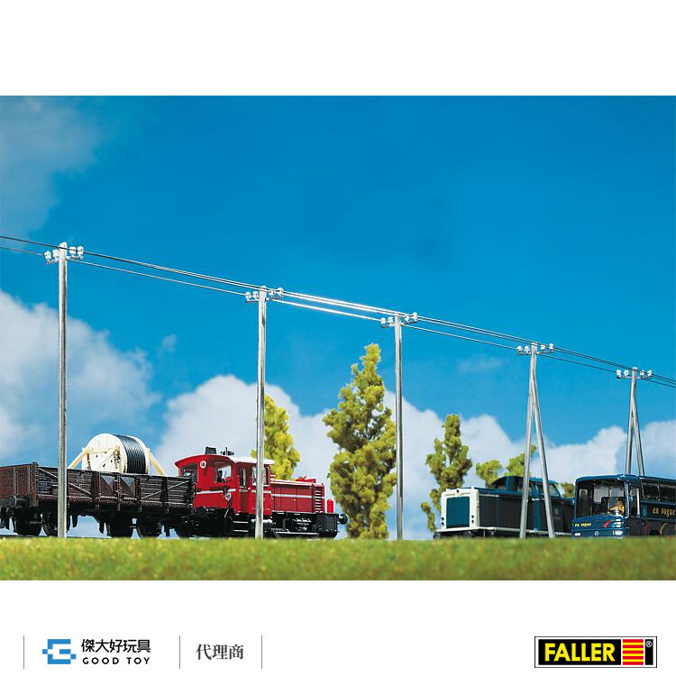 Faller 130955 (HO) 電線桿x20 (附纜線)