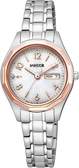 萬年鐘錶 - Citizen - Wicca  清新優雅光動能女錶  KH3-533-11  錶徑26.5MM